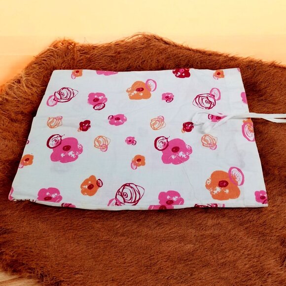 J. Jill Handbags - J. Jill Travel Shoe/Purse Dust Bag – Pink, White & Orange Floral Drawstring Bag